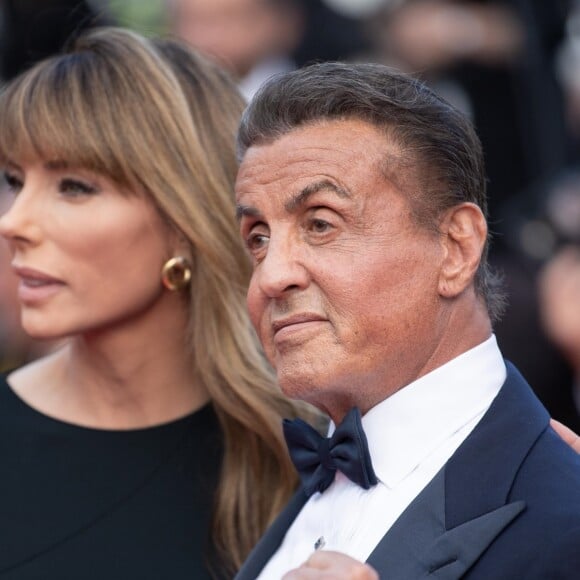 Sylvester Stallone et sa femme Jennifer Flavin - Montée des marches du film "Hors Normes" pour la clôture du 72e Festival International du Film de Cannes. Le 25 mai 2019.