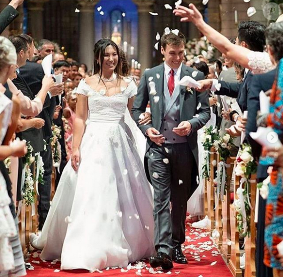 Le mariage religieux de Louis Ducruet et Marie Chevallier à Monaco, le 27 juillet 2019.