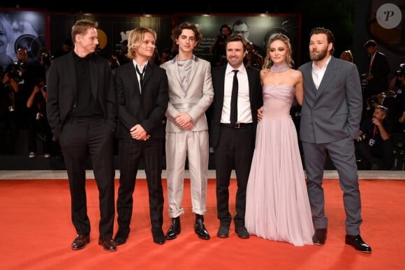 Sean Harris, Tom Glynn-Carney, Timothée Chalamet, David Michod, Lily-Rose Depp, Joel Edgerton - Tapis rouge du film "The King" lors du 76ème festival international du film de Venise, la Mostra, le 2 septembre 2019.