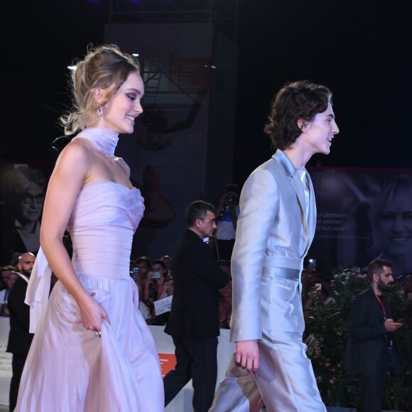 Lily-Rose Depp, Timothée Chalamet - Tapis rouge et avant-première du film "The King" lors du 76ème festival international du film de Venise, la Mostra, le 2 septembre 2019.