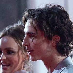 Lily-Rose Depp, Timothée Chalamet - Tapis rouge du film "The King" lors du 76ème festival international du film de Venise, la Mostra, le 2 septembre 2019.