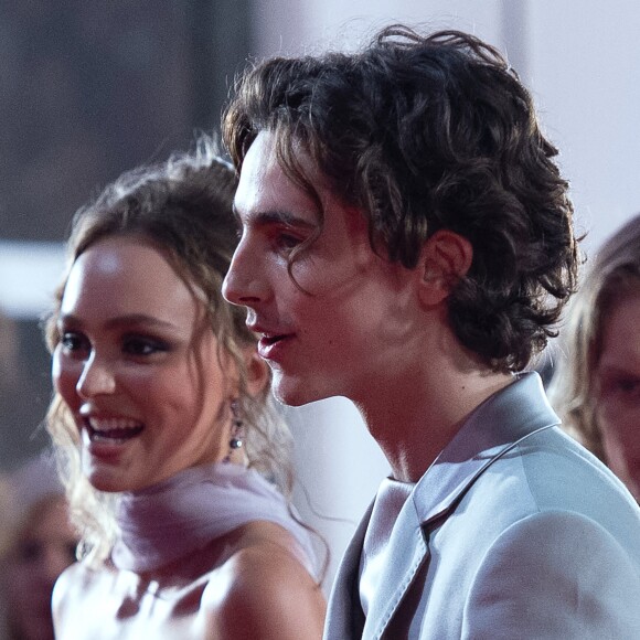 Lily-Rose Depp, Timothée Chalamet - Tapis rouge du film "The King" lors du 76ème festival international du film de Venise, la Mostra, le 2 septembre 2019.