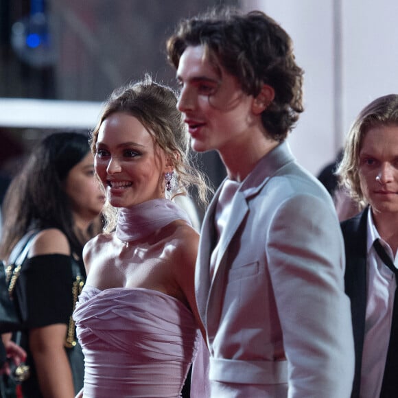 Lily-Rose Depp, Timothée Chalamet - Tapis rouge du film "The King" lors du 76ème festival international du film de Venise, la Mostra, le 2 septembre 2019.