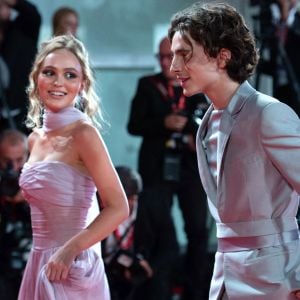 Lily-Rose Depp, Timothée Chalamet - Tapis rouge du film "The King" lors du 76ème festival international du film de Venise, la Mostra, le 2 septembre 2019.