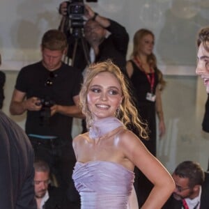 Lily-Rose Depp, Timothée Chalamet - Tapis rouge du film "The King" lors du 76ème festival international du film de Venise, la Mostra, le 2 septembre 2019.