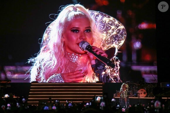 Christina Aguilera en concert à Moscou le 23 juillet 2019.