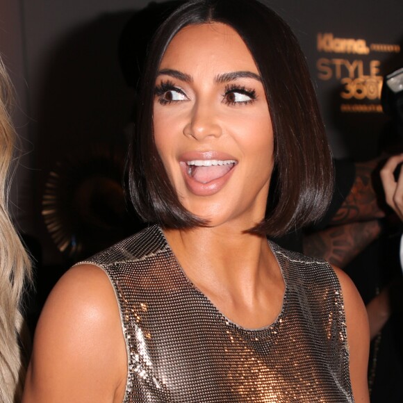 La La Anthony et Kim Kardashian au défilé Prêt à porter Serena Williams Printemps/Eté 2020 lors de la Fashion Week de New York City, New York, Etats-Unis, le 10 septembre 2019. © Sonia Moskowitz/Globe Photos/Zuma Press/Bestimage