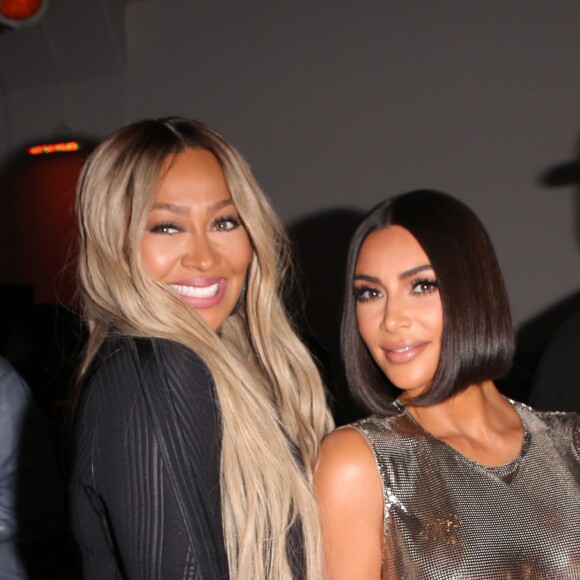 La La Anthony et Kim Kardashian au défilé Prêt à porter Serena Williams Printemps/Eté 2020 lors de la Fashion Week de New York City, New York, Etats-Unis, le 10 septembre 2019. © Sonia Moskowitz/Globe Photos/Zuma Press/Bestimage