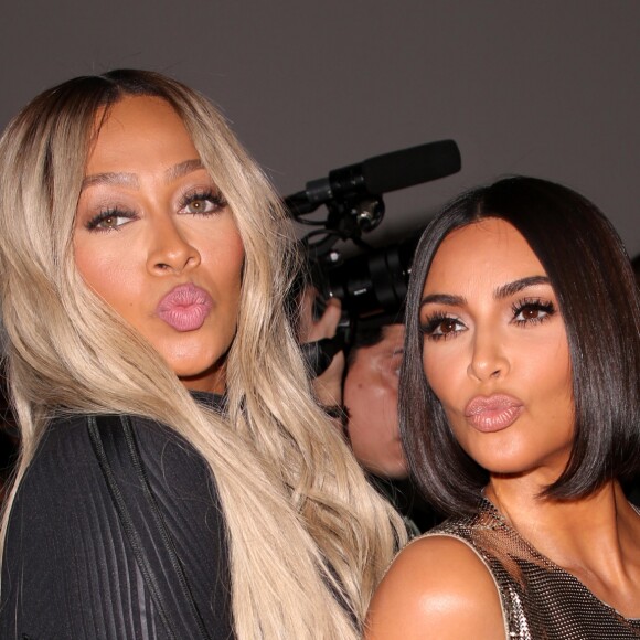 La La Anthony et Kim Kardashian au défilé Prêt à porter Serena Williams Printemps/Eté 2020 lors de la Fashion Week de New York City, New York, Etats-Unis, le 10 septembre 2019. © Sonia Moskowitz/Globe Photos/Zuma Press/Bestimage