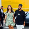 Ashley Graham (enceinte) et son mari Justin Ervin arrivent au défilé Prêt à porter Serena Williams Printemps/Eté 2020 lors de la Fashion Week de New York City, New York, Etats-Unis, le 10 septembre 2019.