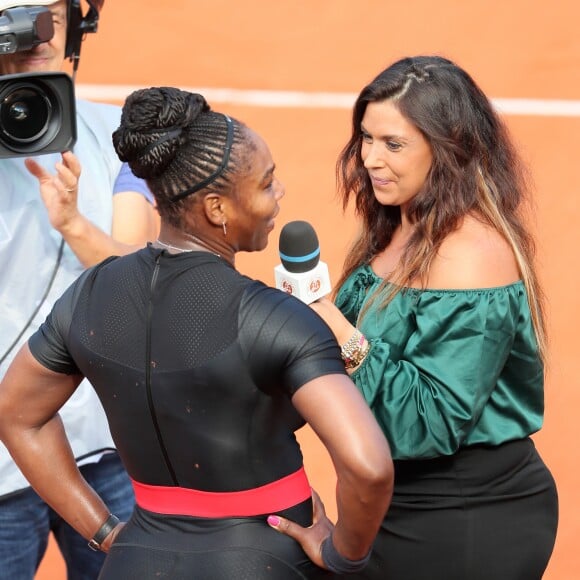 Serena Williams et Marion Bartoli dans les tribunes des internationaux de tennis de Roland Garros à Paris, jour 3, le 29 mai 2018. Cyril Moreau / Dominique Jacovides / Bestimage