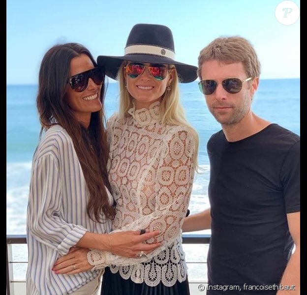 Françoise Thibaut publie une photo de ses enfants Laeticia Hallyday et Grégory Boudou et Maryline Issartier sur Instagram le 23 mars 2019.