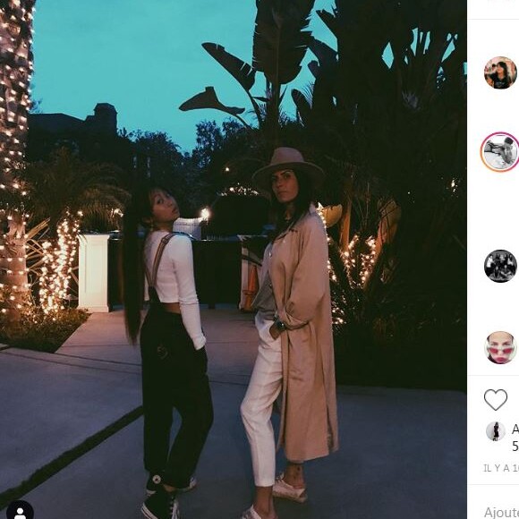 Jade Hallyday publie un message à l'attention de sa tante Marilyne, la compagne de Grégory Boudou, le frère de Laeticia Hallyday. Instagram, le 10 mai 2019.