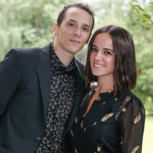 Alizée et son mari Grégoire Lyonnet - Mariage de Katrina Patchett et Valentin D'Hoore vendredi à 14 h à la mairie de Linselles dans les Hauts-de-France suivi d'une cérémonie civile d'échange d'anneaux, dont le maître de cérémonie était Maxime Dereymez, dans l'orangerie du château du Biez à Pecq en Belgique le 1er septembre 2017.  © Philippe Doignon/Bestimage