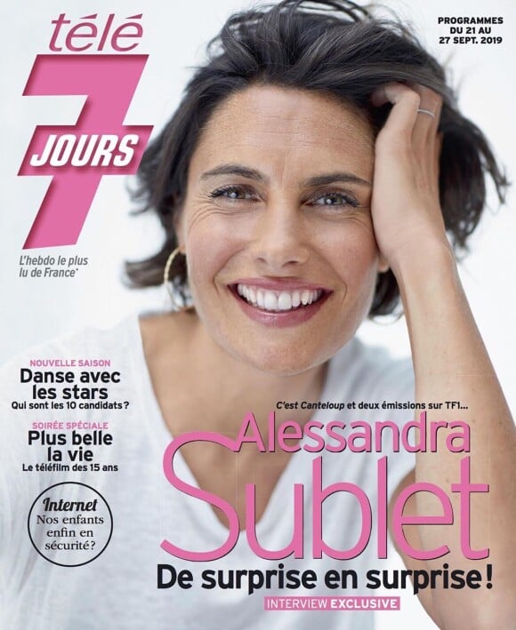 Alessandra Sublet en couverture de Télé 7 Jours, le 16 septembre 2019.