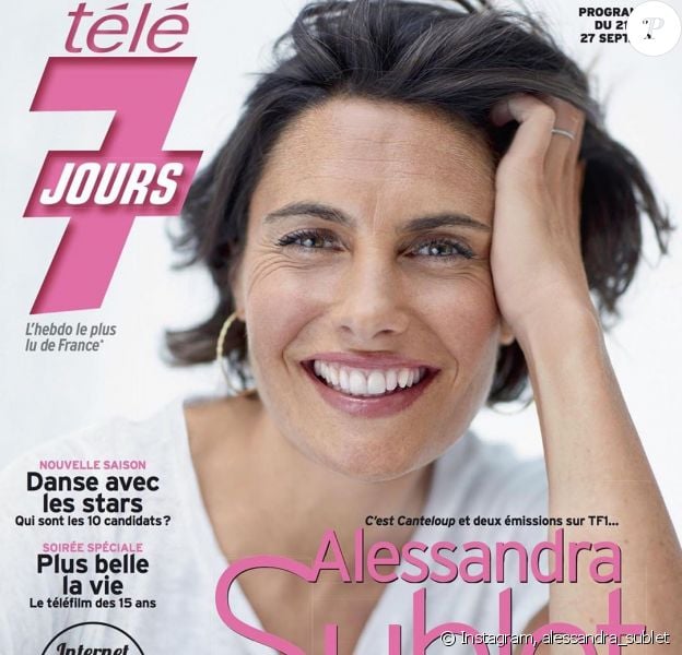 Alessandra Sublet en couverture de Télé 7 Jours, le 16 septembre 2019.