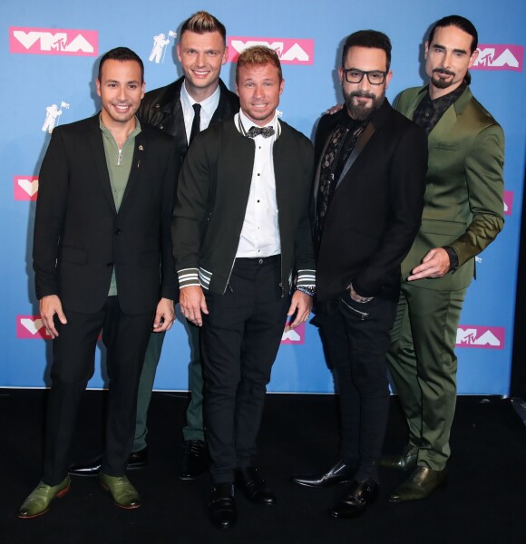 Howie Dorough, Nick Carter, Brian Littrell, AJ McClean, Kevin Ri - Les célébrités assistent aux MTV Video Music Awards à New York, le 20 aout 2018.