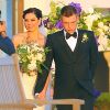 Mariage de Nick Carter et Lauren Kitt à Santa Barbara, le 12 avril 2014.