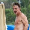 Chris Noth (Mr. Big de Sex and the City) sur la plage a Miami, le 14 mai 2018.