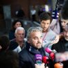 Alexis Corbière en conférence de presse à la sortie du tribunal de Bobigny le 19 septembre 2019. © Tiziano Da Silva/Bestimage