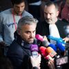 Alexis Corbière en conférence de presse à la sortie du tribunal de Bobigny le 19 septembre 2019. © Tiziano Da Silva/Bestimage