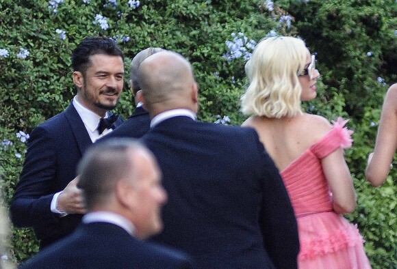 Orlando Bloom et Katy Perry - Mariage de la styliste Misha Nonoo avec Michael Hess à la Villa Aurelia à Rome, le 20 septembre 2019. 