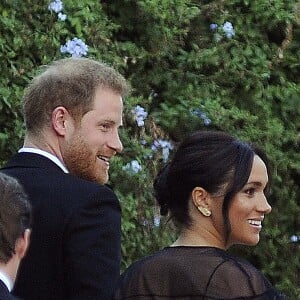 Le prince Harry et Meghan Markle - Mariage de la styliste Misha Nonoo avec Michael Hess à la Villa Aurelia à Rome, le 20 septembre 2019.