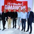 Exclusif - Marcel Ichou, Florent Pagny, Hugues Aufray, Michel Drucker, Hélène Gateau, Emmanuel Chaunu et Franck Ferrand - Enregistrement de l'émission "Vivement Dimanche" au studio Gabriel le 9 septembre 2019. L'émission sera diffusée le 22/09/2019 sur France 2 . © Guillaume Gaffiot/Bestimage