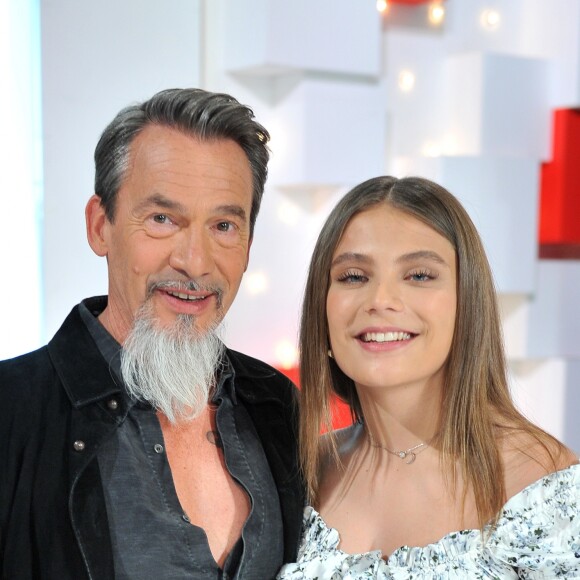 Exclusif - Florent Pagny et Maelle - Enregistrement de l'émission "Vivement Dimanche" présentée par M.Drucker et diffusée le 23 juin 2019 sur France 2. Le 3 juin 2019 © Guillaume Gaffiot / Bestimage