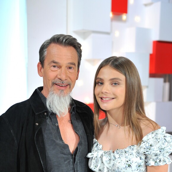 Exclusif - Florent Pagny et Maelle - Enregistrement de l'émission "Vivement Dimanche" présentée par M.Drucker et diffusée le 23 juin 2019 sur France 2. Le 3 juin 2019 © Guillaume Gaffiot / Bestimage