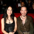 Florent Pagny et sa femme Azcucan assistent au spectacle de Dita Von Teese au Crzy Horse, à Paris, le 22 octobre 2006.
