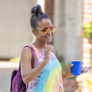 Exclusif - Christina Milian (enceinte) fait du shopping au farmers market à Los Angeles, Californie, Etats-Unis, le 14 septembre 2019.