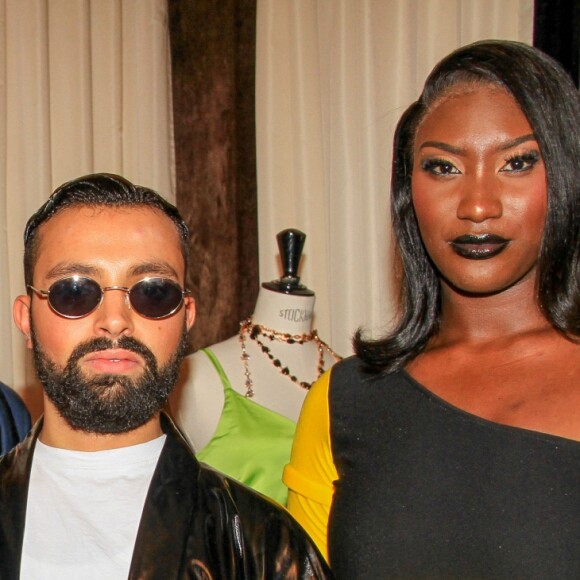 Exclusif - Chantal Thomass, Fahaid Sanober et Aya Nakamura à la soirée "le Grand dîner" Fahaid Sanober x Swarovski au restaurant Le Fouquet's à Paris, France, le 23 septembre 2019. © Philippe Baldini/Bestimage