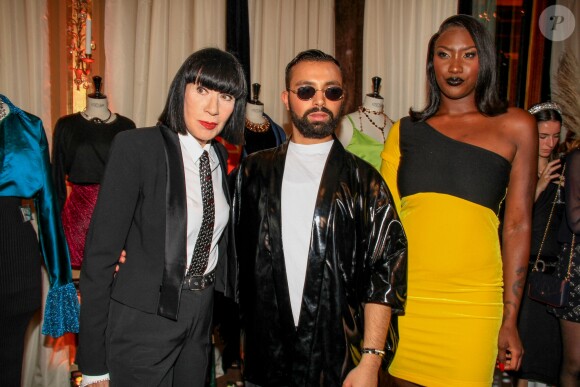 Exclusif - Chantal Thomass, Fahaid Sanober et Aya Nakamura à la soirée "le Grand dîner" Fahaid Sanober x Swarovski au restaurant Le Fouquet's à Paris, France, le 23 septembre 2019. © Philippe Baldini/Bestimage