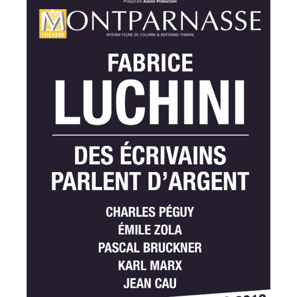 Affiche du spectacle de Fabrice Luchini