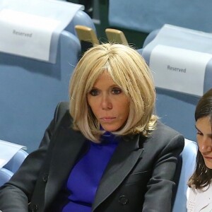 La première dame française Brigitte Macron assiste au discours de son mari le président de la République française, le premier jour de la 74ème assemblée générale de l'organisation des Nations-Unis (ONU) à New York City, New York, Etats-Unis, le 24 septembre 2019. © Morgan Dessalles/Bestimage