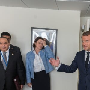 Le président de la République française Emmanuel Macron rencontre Mahmoud Abbas président de l'Autorité palestinienne et de l'État de Palestine lors de la 74ème assemblée générale de l'organisation des Nations-Unis (ONU) à New York City, New York le 24 Septembre 2019. © Jacques Witt / Pool / Bestimage