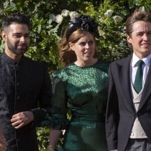 La princesse Beatrice d'York et son compagnon Edoardo Mapelli Mozzi - Les invités arrivent au mariage de E. Goulding et C.Jopling en la cathédrale d'York, le 31 août 2019