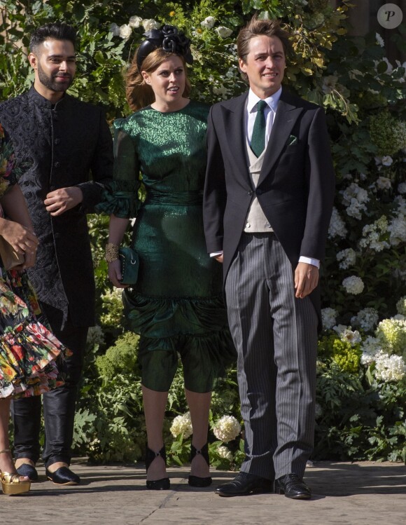 La princesse Beatrice d'York et son compagnon Edoardo Mapelli Mozzi - Les invités arrivent au mariage de E. Goulding et C.Jopling en la cathédrale d'York, le 31 août 2019