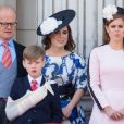 La princesse Beatrice d'York, la princesse Eugenie d'York- La famille royale au balcon du palais de Buckingham lors de la parade Trooping the Colour 2019, célébrant le 93ème anniversaire de la reine Elisabeth II, londres, le 8 juin 2019.