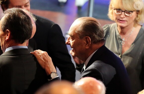 Jacques Chirac à la cérémonie de remise du Prix pour la prevention des conflits de la Fondation Chirac au musée du quai Branly à Paris le 21 novembre 2013