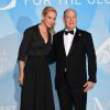 Uma Thurman et le prince Albert II de Monaco assistent au "Monte Carlo Gala for the Global Ocean" sur les terrasses de l'opéra de Monte-Carlo le 26 septembre 2019. © Bruno Bebert / Bestimage