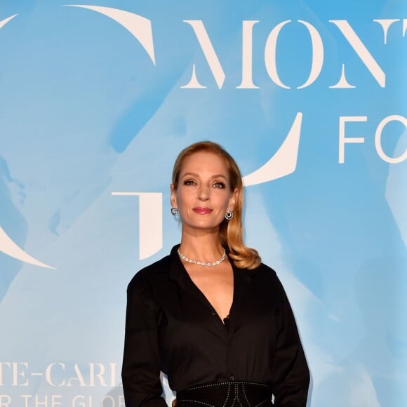 Uma Thurman assiste au "Monte-Carlo Gala for the Global Ocean" sur les terrasses de l'opéra de Monte-Carlo le 26 septembre 2019. © Bruno Bebert / Bestimage