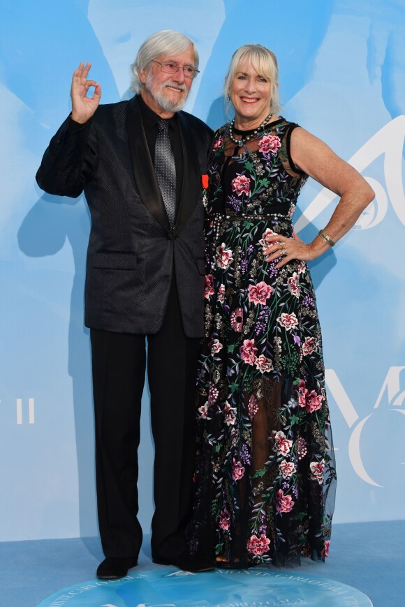 Jean-Michel Cousteau et sa femme Nancy Marr assistent au "Monte Carlo Gala for the Global Ocean" sur les terrasses de l'opéra de Monte-Carlo le 26 septembre 2019. © Bruno Bebert / Bestimage