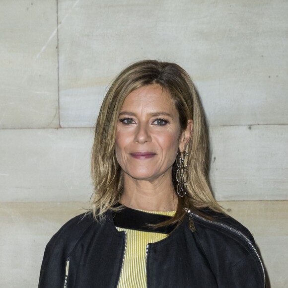 Marina Foïs au photocall du défilé Louis Vuitton PAP femme printemps-été 2019 au Louvre à Paris le 2 octobre 2018 © Olivier Borde / Bestimage