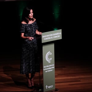 La reine Letizia d'Espagne lors de la Journée internationale de la recherche sur le cancer à Madrid, Espagne, le 24 septembre 2019. ©Antonio Navia / Panoramic / Bestimage