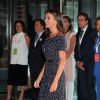La reine Letizia d'Espagne (en robe Zara) lors de la Journée internationale de la recherche sur le cancer à Madrid, Espagne, le 24 septembre 2019.