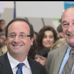 Jacques Chirac et François Hollande à Brive la Gaillarde en 2009. 