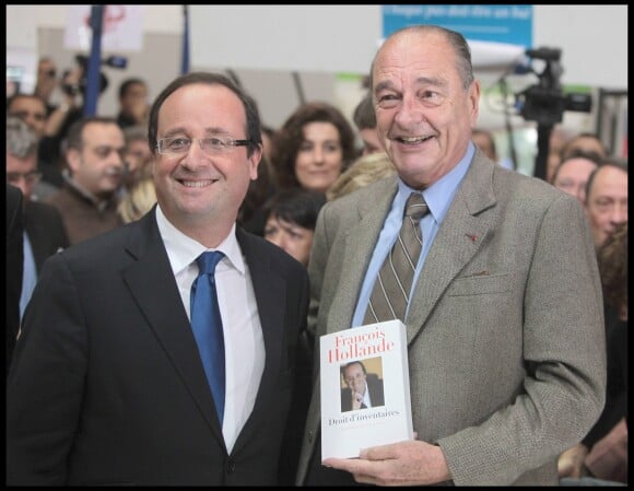 Jacques Chirac et François Hollande à Brive la Gaillarde en 2009. 