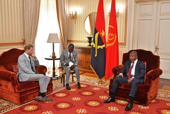 Le prince Harry, duc de Sussex - Audience avec le président J.Lourenço au palais présidentiel de Luanda, en Angola, le sixième jour de la tournée royale en Afrique. Luanda, le 28 septembre 2019.